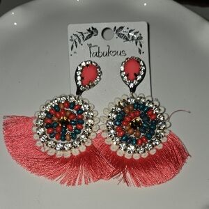 Fabulous Beaded And Fringe Earrings